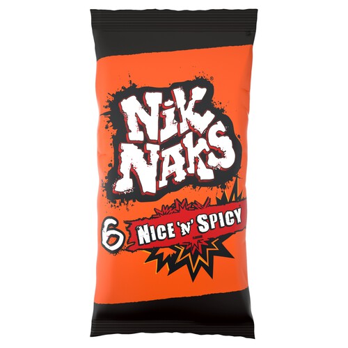 Nik Naks Nice 'N' Spicy Multipack Crisps 6 Pack