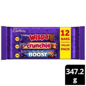 Cadbury Chocolate Bar Mixed Value Pack 12 Bars
