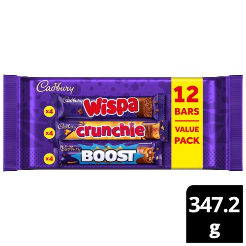 Cadbury Chocolate Bar Mixed Value Pack 12 Bars