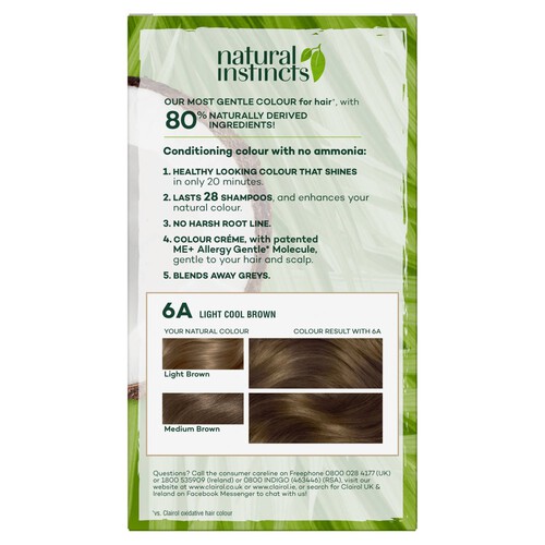 Clairol Natural Instincts 6A Light Cool Brown