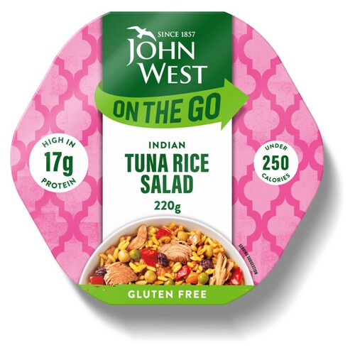   John West On The Go Indian Tuna Rice Salad Gluten Free (220g)