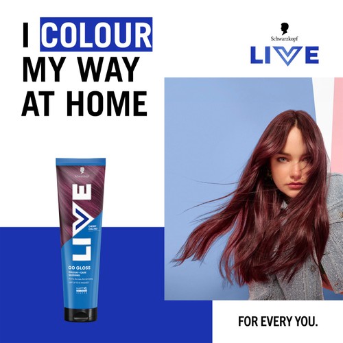 LIVE Go Gloss Temporary Hair Dye Glossing Cherry Cola Red