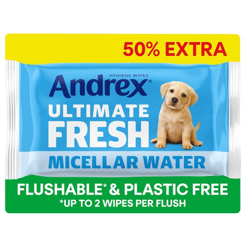 Andrex Moist Mega Classic Clean Washlets Flushable Toilet  Wipes 