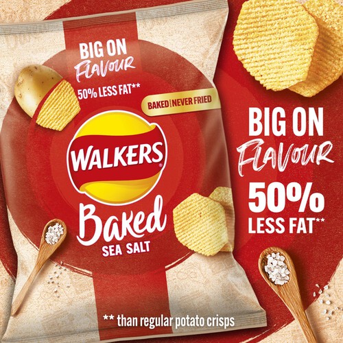 Walkers Baked Sea Salt Snacks Crisps 