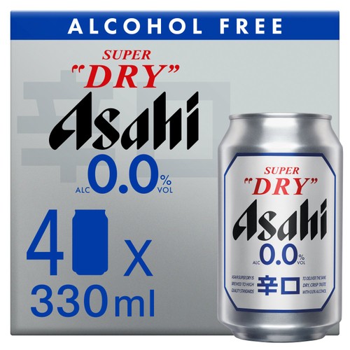 Asahi Super Dry 4x330ml 0.0% Abv