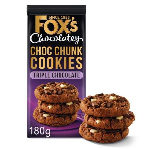 Fox's Biscuits Chunkie Triple Chocolate Cookies   180g