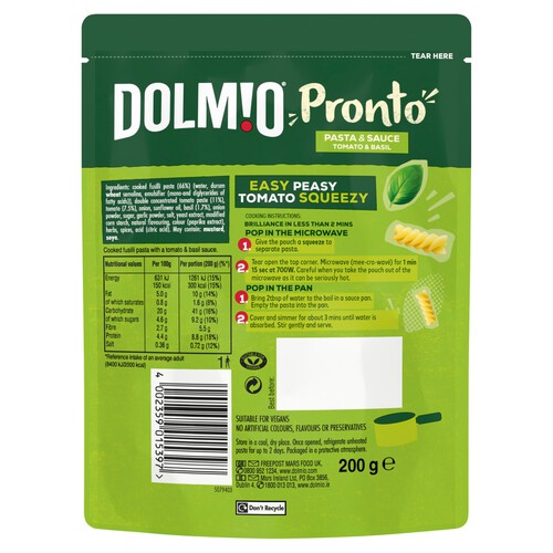 Dolmio Pasta Pronto Tomato & Basil 