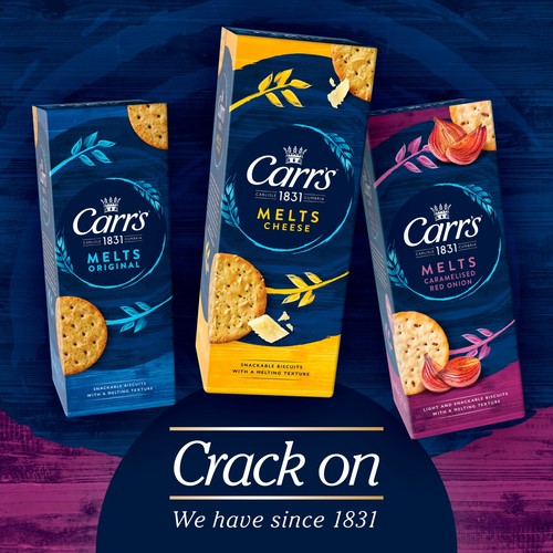 Carr's Melts Caramelised Red Onion Flavour Crackers 150g