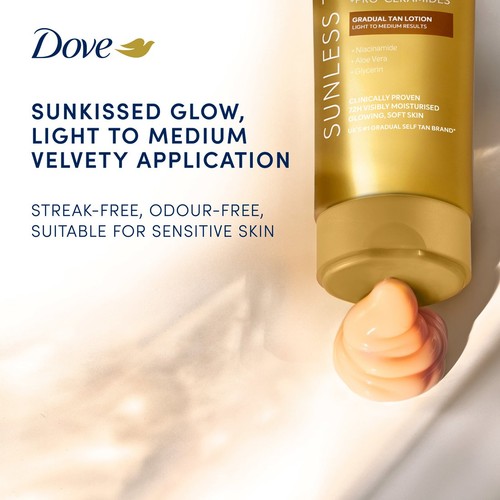 Dove Summer Revive Sunless Tan Light To Medium 200Ml