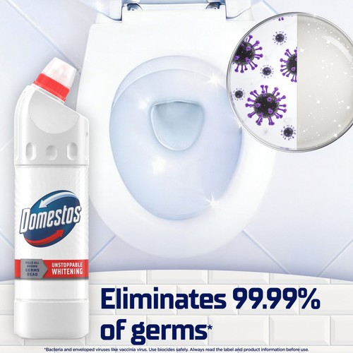 Domestos Bleach White & Sparkle Toilet Cleaner 750ml