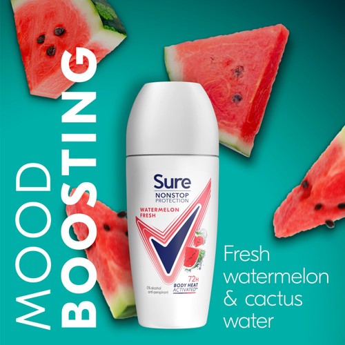 Sure Antiperspirant Deodorant Roll On Nonstop Uplifting & Fresh 50ml