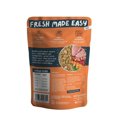 Wilsons Cheeky Chicken Fresh Dog Food Pouch 