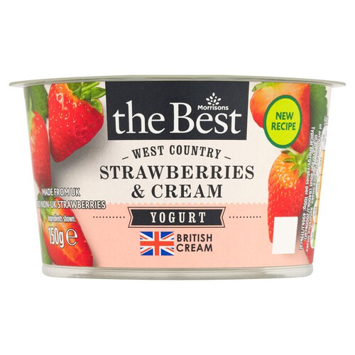 Morrisons The Best Strawberries & Cream Yoghurt