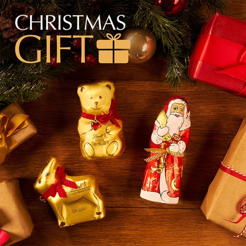 Lindt Gold Reindeer Christmas Milk Chocolate 100g