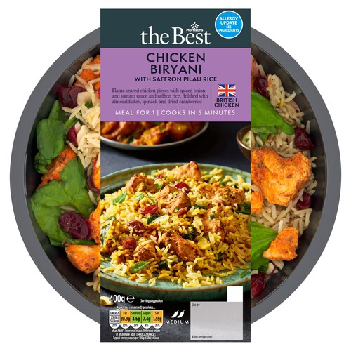 Morrisons The Best Chicken Biryani With Saffron Pilau Rice