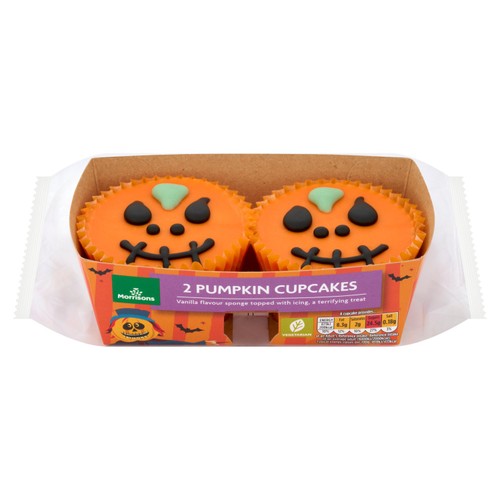 Morrisons Pumpkin Flooded Cupcakes  2 Pack