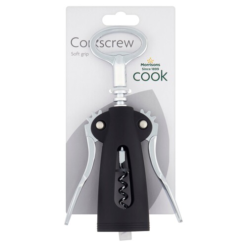 Morrisons Soft Grip Stainless Steel Corkscrew