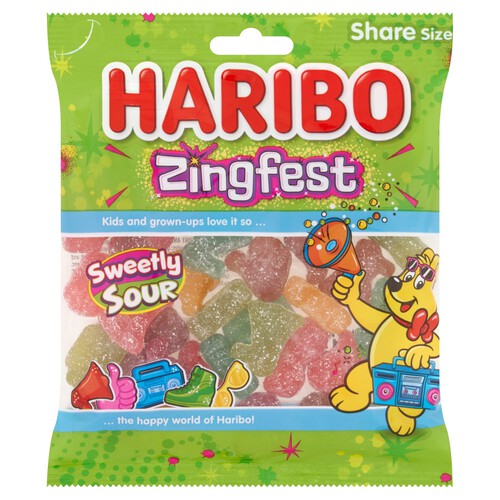 Haribo Zingfest Sweets Share Bag