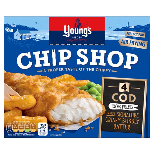 Young's Chip Shop 4 Cod Fillets