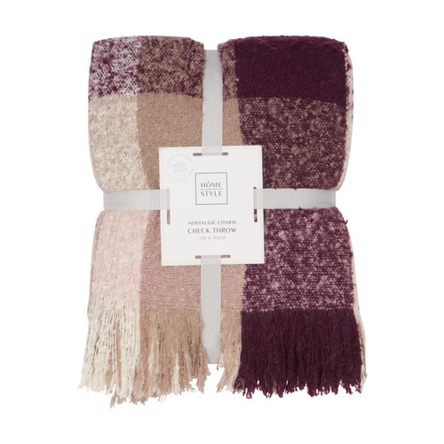Home Style Nostalgic Charm Check Throw