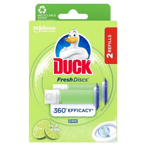 Duck Toilet Fresh Discs Duo Refills Lime