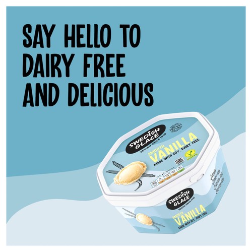 Swedish Glace Dairy Free Smooth Vanilla Vegan Ice Cream Tub 750ml