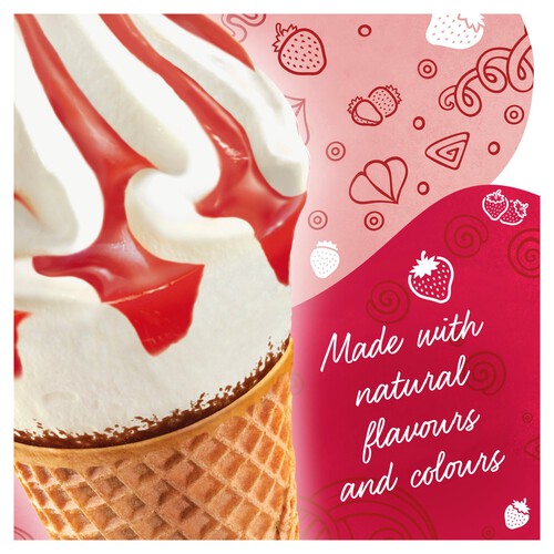 Cornetto Soft Strawberry Ice Cream Cones