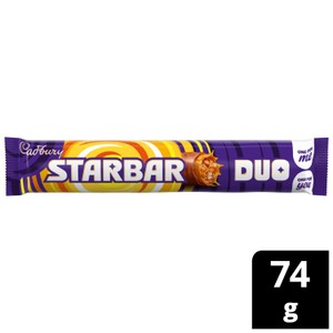 Cadbury Starbar Duo Milk Chocolate Bar 74g