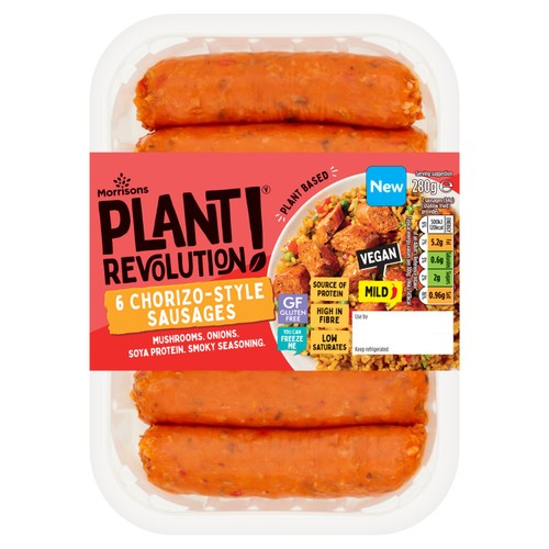 Morrisons Plant Revolution Chorizo Style Sausages
