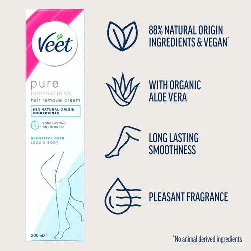 Veet Pure Hair Removal Cream Body & Legs for Sensitive Skin