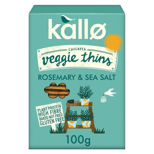 Kallo Rosemary & Sea Salt Veggie Thins 