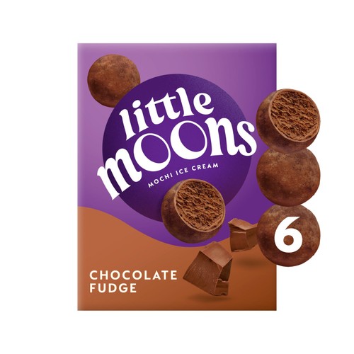 Little Moons Chocolate Fudge Mochi Ice Cream Snack 