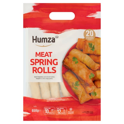 Humza 20 Piece Frozen Meat Spring Rolls