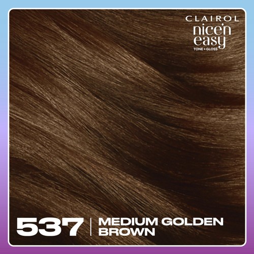 Clairol Nice'n Easy Tone+Gloss Semi Permanent Hair Dye 537/78 Golden Brown