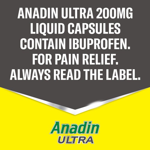 Anadin Ultra Ibuprofen Pain Relief Liquid Capsules