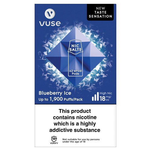 Vuse Epod Pods Vpro Blueberry Ice 18mg