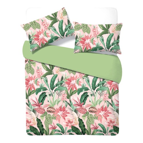 Nutmeg Home 100% Cotton Tropical Garden Duvet Set King