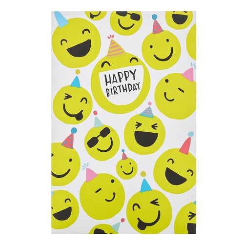 Juvenile Kids Smiley Faces Birthday Card L020