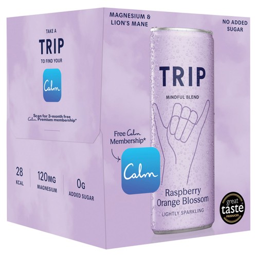 Trip Raspberry Orange Blossom Lightly Sparkling   4 x 250ml