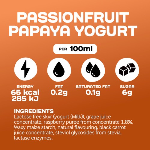 Arla Protein Passionfruit & Papaya Yogurt 200g