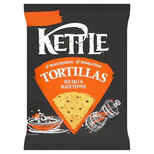 Kettle Tortilla Sea Salt & Cracked Black Pepper 