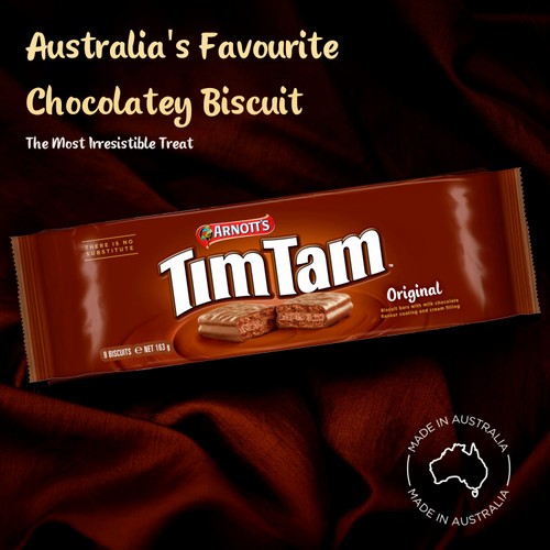 Arnotts Tim Tam Milk Chocolatey Biscuits Original 9 Pack