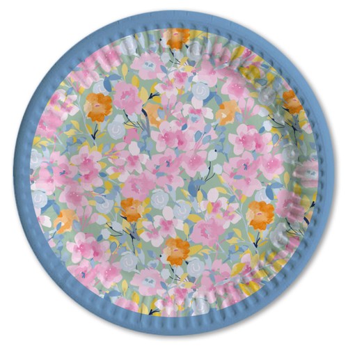Nutmeg Summer Floral Plates