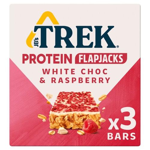 Trek Protein Flapjacks White Choc & Raspberry 
