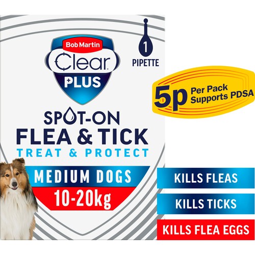 Bob Martin Clear Plus Spot - On For Medium Dogs