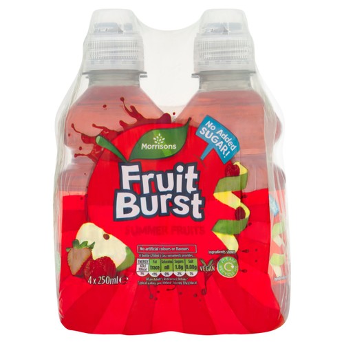 Morrisons no added sugar fruit burst summer fruits juice drink