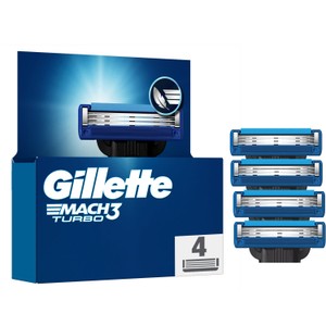 Gillette Mach 3 Turbo Razors For Men 4 Refill Razor Blades | Morrisons