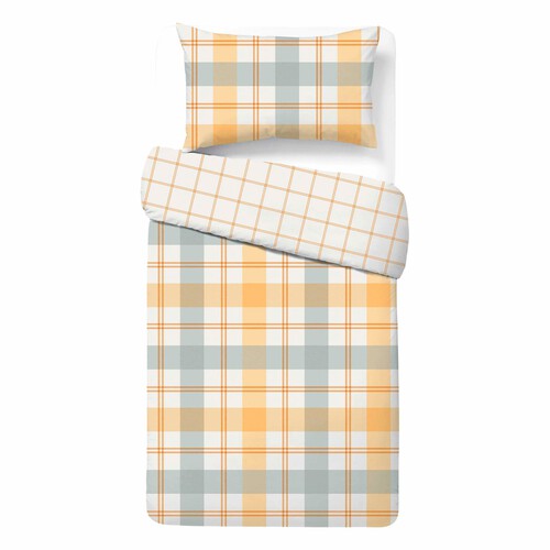 Nutmeg Home Easy Care Country Check Duvet Set Single