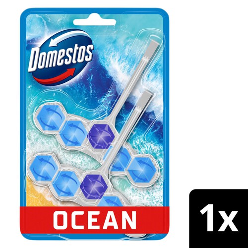 Domestos Power 5 Ocean Toilet Rim Block