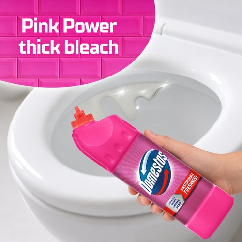 Domestos Bleach Pink Toilet Cleaner 750ml